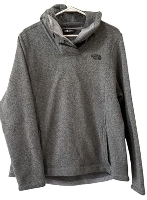 The North Face Toggle Neck Hoodie Sweatshirt Gray Fleece Women Size XL Outdoor thumbnail 1