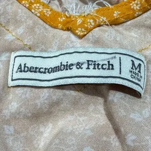Abercrombie and Fitch Floral Yellow Lace Trim Cami Top Women’s Medium thumbnail 3