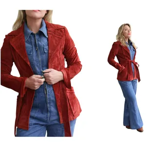 Arden B Vintage Suede Jacket Women Medium Rust Y2K Vintage Boho Western Autumnal thumbnail 2