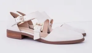 Nine West DROPLET GD Glossy White Flats 5.5 thumbnail 1