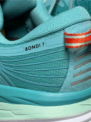 Hoka One One Bondi 7 Women’s Aqua Running Shoes Size 9.5 thumbnail 14