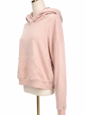 Aerie Blush Pink Cropped Pullover Hoodie — Size Medium thumbnail 2