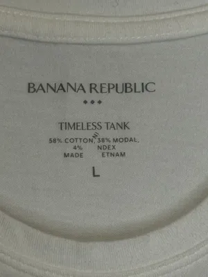 Banana Republic Timeless Sleeveless Tank White Sz L Super Soft thumbnail 2