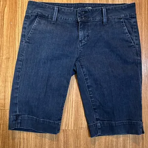 American Eagle Outfitters Men's Dark Blue Relaxed Denim Shorts thumbnail 1