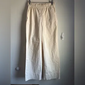 Everlane The Easy Pant Cotton Ivory Size Small thumbnail 3
