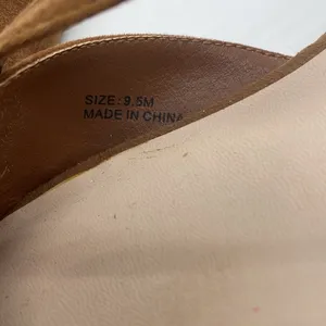 Farylrobin Camel Ballet Flats Crossover Strap 9.5 Brown thumbnail 4