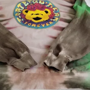 Grateful Dead tye dyed tan/ green sweatshirt, medium thumbnail 5