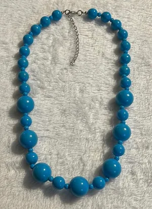 Blue Beaded Necklace thumbnail 1