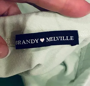 Brandy Melville Pastel Green High Rise Waist Bike Shorts S M L Cotton Comfy thumbnail 5