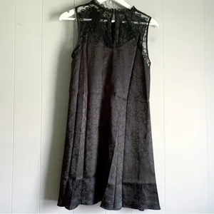 Evidently in Love Black Floral Swing Mini Dress S thumbnail 6