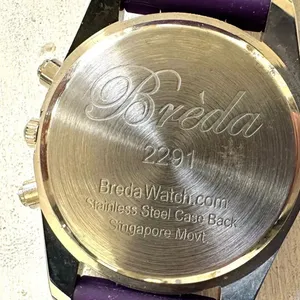 Bréda zebra rhinestone watch with purple band thumbnail 5