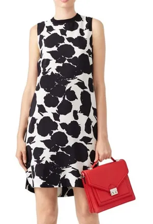 10 Crosby Derek Lam Black White Floral Print Shift Dress Size 8 thumbnail 1