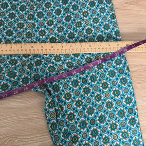 Alice + Olivia Small Russell Pants‎ High Waist Geo Teal Blue Wide Leg Boho Gypsy thumbnail 10