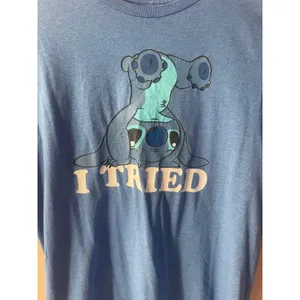 Disney Blue Stitch “I Tried” Graphic Tee Size M thumbnail 9