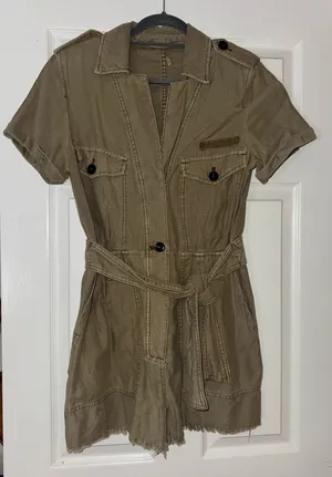 Free people army green romper thumbnail 1