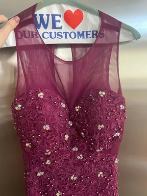 Macy's Magenta Prom Dress thumbnail 2