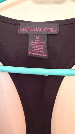 Material Girl Racerback Tank Top Black Size M thumbnail 3