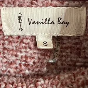 Women’s Vanilla Bay Size Small‎ Burgundy Faux Sherpa Sweatshirt Front Snaps thumbnail 5