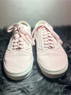 Vans Old Skool Low Top Sneakers in Pale Pink with White Stripe Sneaker Size 8.5 thumbnail 5