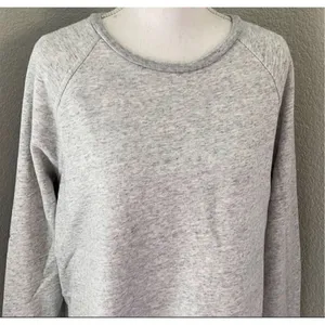 Everlane Heathered Gray Crewneck Pullover Sweatshirt Size Large thumbnail 9