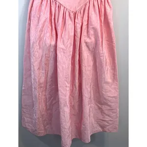 Vintage Alfred Angelo Floral Jacquard Midi Dress Lace Trim‎ Basque Waist 80s XS thumbnail 3