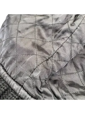John Varvatos Cropped Pea Coat Knit Sleeves Black Women Size Small Military Punk thumbnail 11