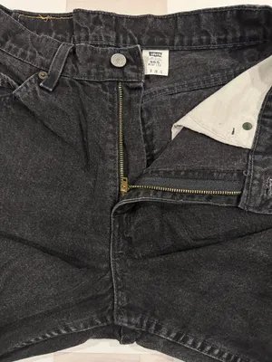 vintage levi’s 965 90s straight wide leg black cotton denim jean USA thumbnail 5