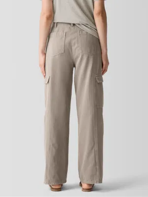 Eileen Fisher Garment-Dyed Utility Organic Cotton Cargo Pant Sz XS thumbnail 2