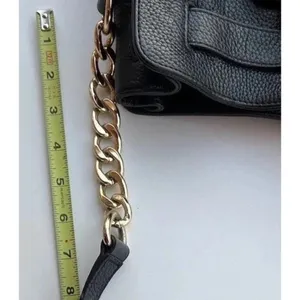 Vintage Michael Kors Carine Pebbled Leather Satchel Black Tote Shoulder Bag thumbnail 12