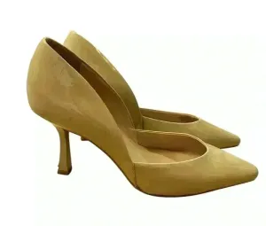 Vince Camuto Karala Beige Leather Mid Heel Pointed Toe Pump Choose 9.5M thumbnail 1