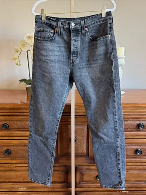 Levi’s Premium 501 Skinny Jeans Gray Black Wash W28 L28 thumbnail 3