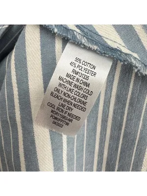 Socialite Coastal Striped Sleeveless Ruffle A-Line Dress Blue White Size Large thumbnail 8