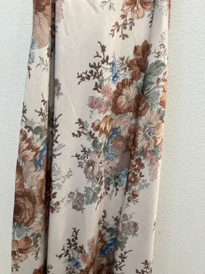 Slip Maxi Dress with Floral Print Italian Made Size L thumbnail 2