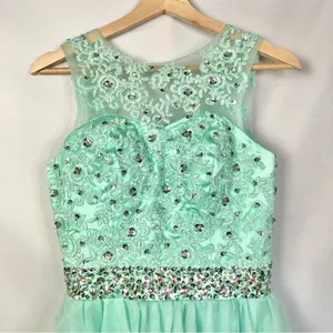 Boutique Mint Green Rhinestone Tulle Mini Dress 2‎ thumbnail 3