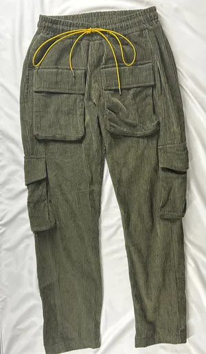 mnml Olive Corduroy Snap II Cargo Pants Men's Medium Green thumbnail 2