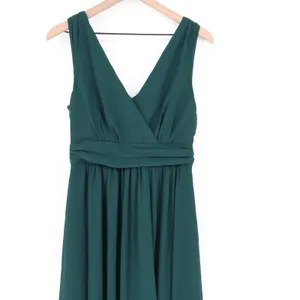 Lulus Forest Green Surplice Sleeveless Chiffon Maxi Dress Medium 6301 thumbnail 3
