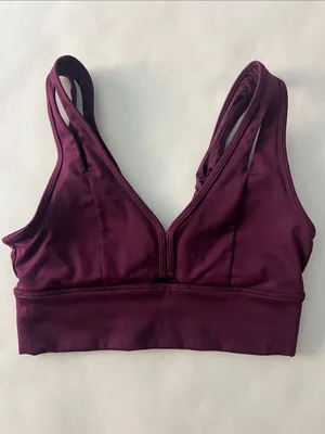 ALO YOGA UNITED LONG SPORTS BRA EGGPLANT DARK PURPLE Small thumbnail 2