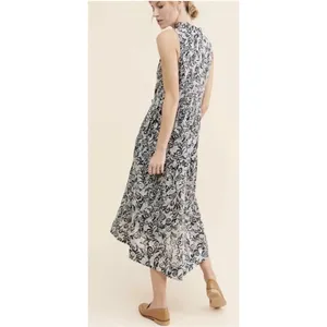 NEW!! Anthropologie MAEVE Marya Tiered Maxi Dress Black Botanical Print Small thumbnail 7