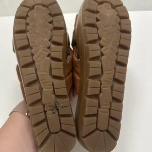 Korks Faithe Platform‎ Wedge Shoes Womens Size 8 Brown Leather Slide Sandals thumbnail 11