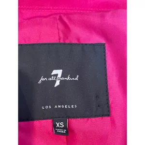 7 For All Mankind XS Fuchsia Double Breasted Tuxedo Blazer Fully Lined thumbnail 2