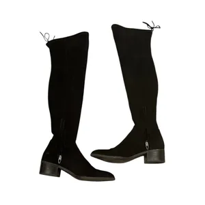 Dolce Vita microsuede black Over the knee thigh high minimalist luxe boots 8 thumbnail 7
