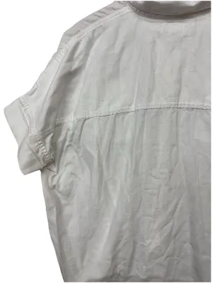 (RFB3) Madewell Women's White Button Up Short Sleeve Casual Pocket Top Size L thumbnail 12