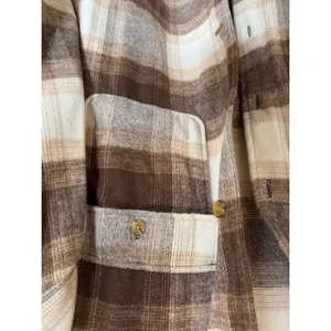 Banana Republic brown plaid shirt jacket size xl thumbnail 2