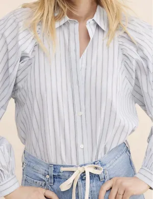 Rails Livy Shirt - Hampton Stripe Blue & White Pinstriped Button Down Shirt thumbnail 1