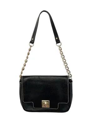 Kate Spade  Iconic Turnlock Gold Chain Handle Mini Bag Handbag  Black Leather thumbnail 2