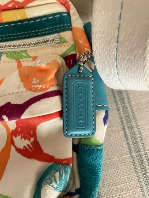 Coach Y2K Vintage Scribble Signature Rainbow Crossbody Bag Purse 8F41 Rare thumbnail 7