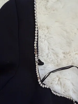 House of CB Crystal Embellished Longsleeve Open Back Maxi Dress XS - Black thumbnail 8