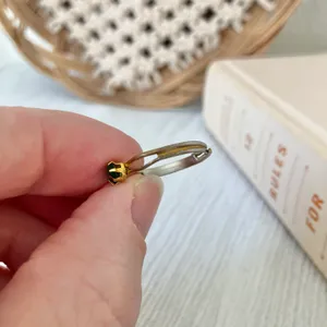 Petite Adjustable Birthstone Fashion Ring “Blessing” Green Emerald Forest Round Jewelry thumbnail 9