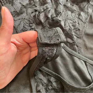 NWT A’Gaci Black lace & mesh bodysuit S floral lace sexy body suit club festival thumbnail 6