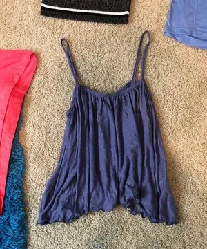 Urban Outfitters Blue flowy tank top never worn thumbnail 1